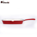 single oil mouth cast iron enamel cookware skillet grill frying pan